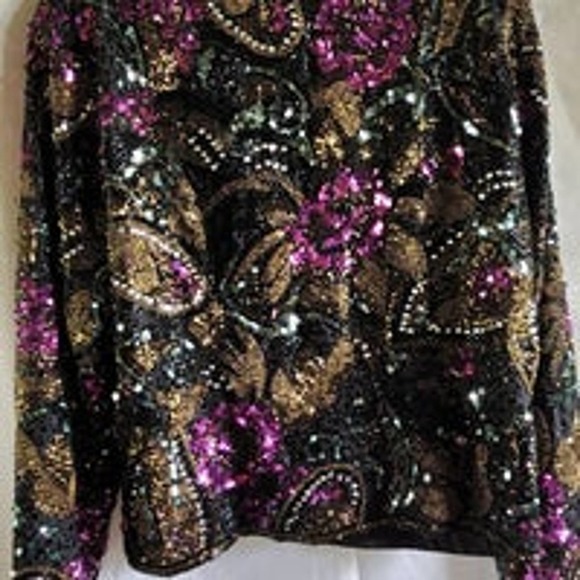 Blacktie Oleg Cassini embellished jacket XL - Picture 5 of 5
